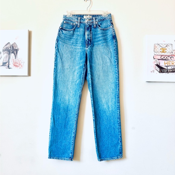 Madewell J. Crew Curvy Vintage Straight Leg High Rise Blue Jeans Women’s - Picture 1 of 13